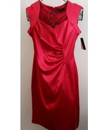 Shelby Nites Brand ~ Women&#39;s Size 10 ~ Red ~ Polyester/Spandex ~Sleevele... - $51.15 CAD