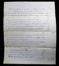 1856 antique DUMMERSTON VT handwritten TOWN WORK RECEIPT stephen dutton ... - $64.30