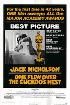 One Flew Over the Cuckoo&#39;s Nest original 1975 vintage one sheet movie poster - £181.11 GBP