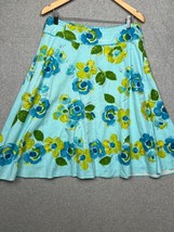VTG Liz Claiborne Midi Linen Blend A Line Skirt WMN Size 10 Spring Causal Floral - £15.68 GBP