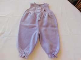 Unbranded Baby Girls One Piece Fleece PJs Sleep PJ Size 6-9 Months Purpl... - £8.15 GBP
