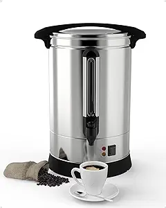 100 Cup Commercial Coffee Maker, [Quick Brewing] [Food Grade Stainless S... - £159.32 GBP