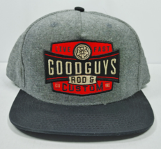 Goodguys Rod &amp; Custom Live Fast Snapback Hat Cap Gray Black Hot Rod - $14.95