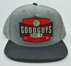 Goodguys Rod &amp; Custom Live Fast Snapback Hat Cap Gray Black Hot Rod - £11.90 GBP