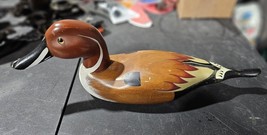 Wooden Hand Carved Mallard Duck Decoy Hand painted Glass Eyes 16” - $844.69 MXN