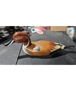 Wooden Hand Carved Mallard Duck Decoy Hand painted Glass Eyes 16” - $840.68 MXN