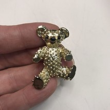 Vintage GERRYS Teddy Bear Koala Brooch 1980s Gold Tone - £9.72 GBP