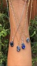 Lapis Lazuli Dainty Small Crystal Necklace / Evil Eye Protection stone / Pineal  - £20.34 GBP