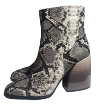 Circus by Sam Edelman Womens Palmina Gray Snakeskin Booties Ankle Boots Size 8.5 - £80.18 GBP