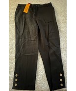 RUBY RD. Women’s Black Cropped Capri Pants - Sz 10 Buttons On Ankles NWT - $20.51 CAD