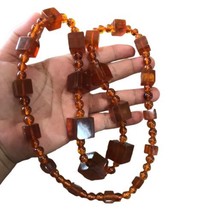 extra large vintage natural Graduated honey amber long necklace 30 - £398.23 GBP