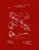 Horse Riding-saddle And Saddle Attachment Patent Print - Burgundy Red - $7.95+