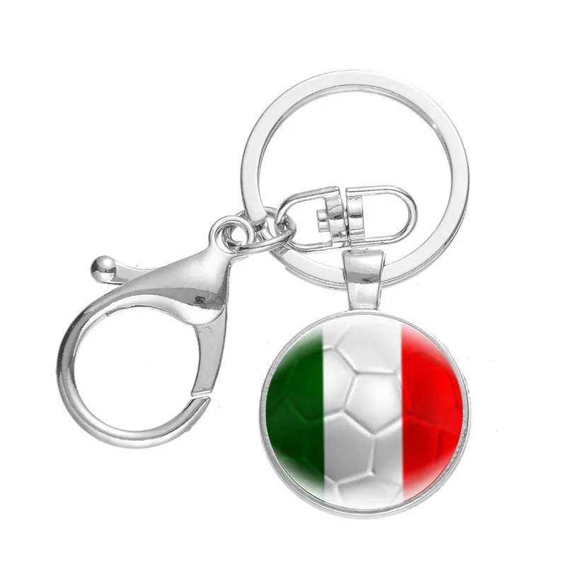 Play Flag Football Keychains Pendant Holder Clasp Buckle Brazil Italy France Spa - £23.18 GBP