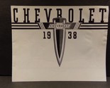 1938 Chevrolet Sales Brochure The Car That is Complete B &amp; W - $62.99