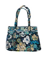 Vera Bradley Bag Mod Floral Hnadled Purse Blue Green White Quilted  - $275.30 MXN