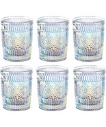 10 Oz Drinking Glasses Barware Vintage Tumblers Lowball Whiskey Iridesce... - £32.49 GBP