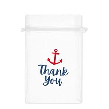10pcs thank you candy gift bags nautical Captain Sailor Anchors Boat Beach theme - £9.56 GBP