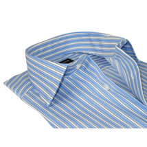Men Reddington 100% Cotton Dress Sports shirt Regular Modern fit 175 Blue Stripe image 3