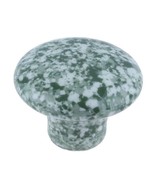 10 Ceramic Graniteware Cabinet Knobs Enamelware Drawer Pulls Green &amp; White - $31.45