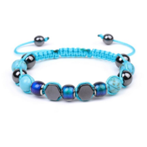 Color Changing Braided Bracelet With Natural Stone - £11.12 GBP