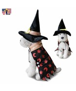 Witch Pet Costume Uniform Dress Up Cute Dog Cat Funny Cosplay Halloween ... - £7.59 GBP+