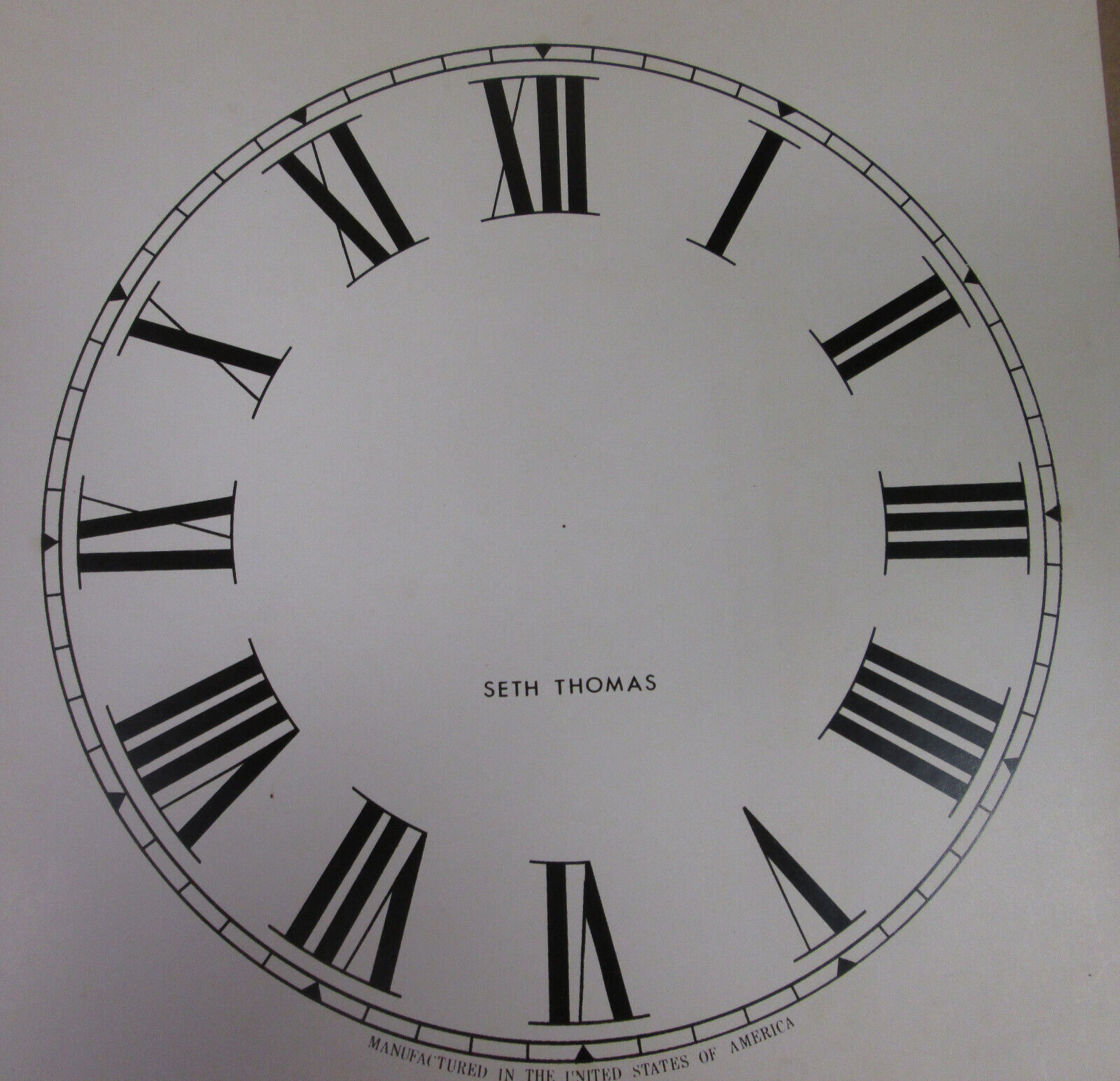 Primary image for S THOMAS Paper Clock Dial Roman Number 10 7/8"