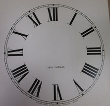 S THOMAS Paper Clock Dial Roman Number 10 7/8&quot; - $10.85