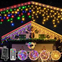 Cascada De Luces 306 LED Navideñas 25 FT Decoracion Navidad Para Exterio... - $33.61