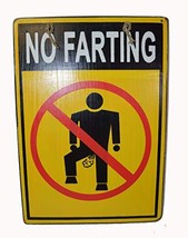 WorldBazzar Hand Carved Wooden NO Farting Hilarious Funny Gag Gift Sign Man Cave - £19.77 GBP