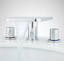 New Chrome Knox Widespread Waterfall Vessel Faucet with Pop-Up Drain Ove... - $259.95