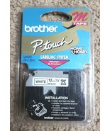 Brother M231 P-touch Label Tape 1/2&quot; Black on White NEW in Package - $8.46 CAD