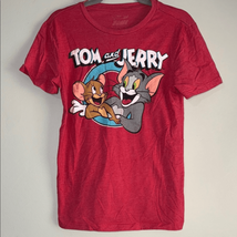 Red Tom and Jerry Graphic Short Sleeve Tee Small - $8.82