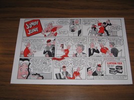 1951 Print Ad Lipton Tea Jumpy June Cartoon America&#39;s Favorite Tea - £11.09 GBP