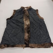 Three Hearts RN#45749 Girls/Women Black/Brown Reversible Full Zip Fleece Vest XL image 11