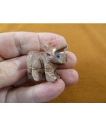 (Y-DIN-TR-22) gray Triceratops DINOSAUR figurine soapstone I love dinosaurs - $8.59