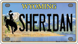 Sheridan Wyoming Novelty Mini Metal License Plate Tag - £11.91 GBP
