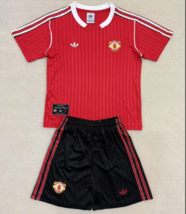 Kids Manchester United 2025 Terrace Icons Kits Shirt Youth Jersey With S... - $49.00
