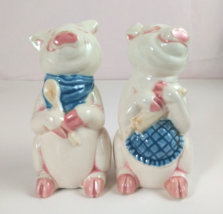 Vintage Pig Chefs With Spoon &amp; Rolling Pin Salt &amp; Pepper Shakers Japan - $264.59 MXN