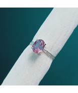 925 Sterling Silver Ring lab created alexandrite ring Color Change Stone... - £41.06 GBP