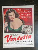 Vintage 1951 Vendetta Howard Hughes Full Page Original Movie Ad - 622 - £5.22 GBP