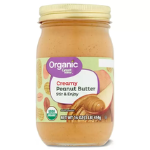  Organic Creamy Stir Peanut Butter, Great Value  16 oz Pack Of 6  - $44.99