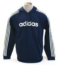 Adidas Signature Blue Pullover Hooded Sweatshirt Hoodie Men&#39;s NWT - £71.93 GBP