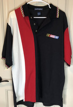 Mens Vintage Swingster Polo Shirt Large Nascar Racing Car Logo Usa - $24.07