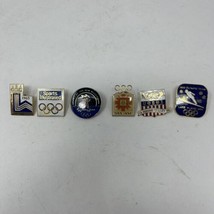 Olympic Badges Pins Set Squaw Valley 1960 USA Winter Sydney Placid Vintage Rare - £43.94 GBP