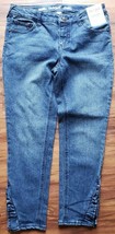Cat &amp; Jack Brand ~ Girl&#39;s Size 12 ~ Medium Wash Blue Jeans w/Pleated Hem - £17.83 GBP