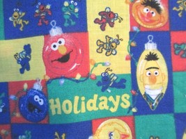 Fabric Christmas Sesame Street Elmo Cookie Big Bird Oscar 3 Pc Sampler $3.95 - £3.15 GBP