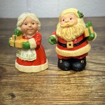 Vintage 1970s HALLMARK Mr &amp; Mrs SANTA CLAUS Plastic Salt and Pepper Shakers - $5.61 CAD