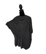 Robbi &amp; Nikki Sweater Women XS Gray Wool Cashmere Cascading Fringe State... - $34.75