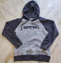 Tentree Women&#39;s Hooded Sweatshirt Hoodie Size Medium Embroidered Logo Gray - £22.06 GBP