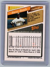1992 Topps #2 Barry Bonds 1993 Topps Baseball Card - £1.00 GBP